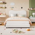 thumbnail image 3 of Qinaqin Queen Cama Frame para Velvet Upholstered cm de Alturaeadboard Cute Low Profile Platform Girls y Boys No Caja Spring Needed Strong Profundidad Madera Slats Noise Free Easy, 3 of 7