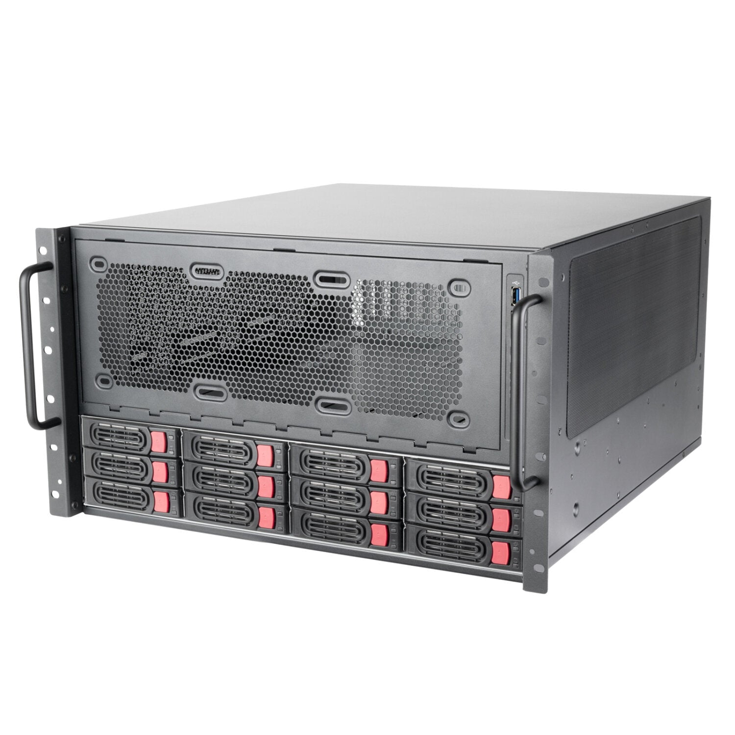 SilverStone RM61-312 6U 12-Bay Rackmount Chassis equipped with dual PSU