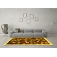 thumbnail image 3 of Ahgly Company Machine Washable Indoor Rectangle Abstract Yellow Contemporary Area Rugs, 2' x 5', 3 of 4
