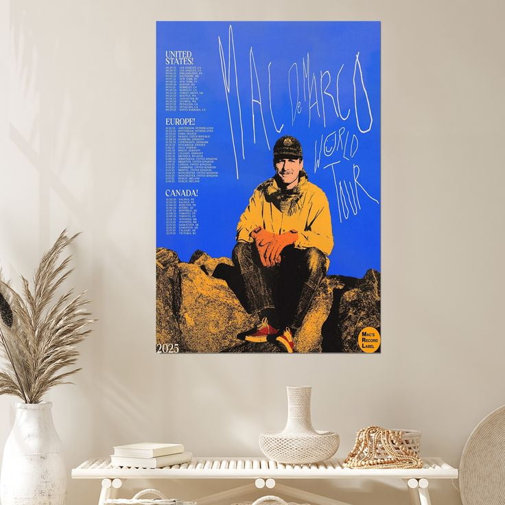 Mac DeMarco World Tour 2025 Poster Size 24''x36'' -Kiloa - Walmart.com