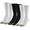Grey Heather/White/Black/Black/White/Grey Heather, variant on GOLDTOE Edition Men's Classic Sport Cushion Crew Socks, 6-Pack