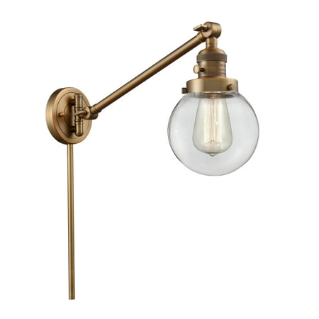 

Innovations Lighting 237-6 Beacon Beacon 1 Light 6 Wide Wall Sconce / Pendant - Brass