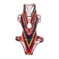 thumbnail image 3 of Traje de Baño de Bikini de Mujer Impreso Conjunto de una Pieza con Almohadillas Extraíbles, Traje de Baño de Nylon de Corte Alto Sexy para la Playa Y la Piscina, 3 of 4