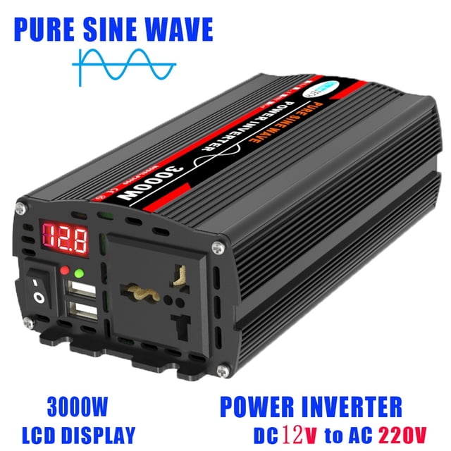 LEFU 3000 Watt Pure Sine Wave Power Inverter 12V DC to 220V Converter for Home, RV and Off-Grid Solar Systems