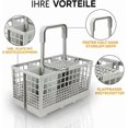 thumbnail image 2 of Panier à Couverts Universel pour de Nombreux Lave-Vaisselle / Panier de Rinçage pour Lave-Vaisselle avec Poignée en Plastique Résistant à la Chaleur et Extra Robuste, 2 of 5