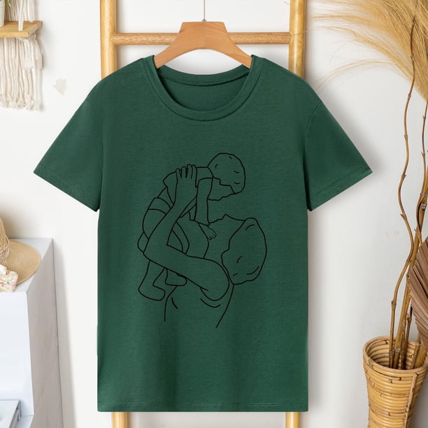 Camiseta de mujer Fernando básica simple para viajes camping deportes L