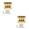 thumbnail image 1 of Sonducket 4-string Electric Guitar Bridge Durable Waterproof Tailpiece Bridge Hardtail Fixed Saddle Metal Bass Cigarbox Parts Replacement 2piezas, 1 of 6