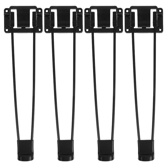 WHAMVOX 4PCS Heavy-Duty Hairpin Furniture Legs Black Metal Hairpin Legs Folding Furniture Legs Foldable Laptop Table Legs for Modern Furniture Projects