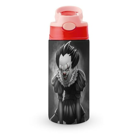 

It Scary Pennywise Kid s Insulated Water Bottle With Straw Vacuum Stainless Steel Cup Leak-Proof Toddler Thermoses Children Water Cup