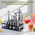 thumbnail image 4 of Cocktail Shaker Set, 23-Piece Stainless Steel Bartender Kit with Acrylic Stand & Cocktail Recipes Booklet, Professional Bar Tools for Drink Mixing, Home, Bar, Party (Include 4 Whiskey Stones), 4 of 4