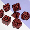 thumbnail image 4 of QiAN SiMAi Carving in Red Black DND Dice Set for Board Game, 4 of 4