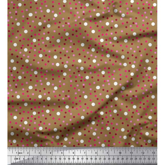 Soimoi Cotton Jersey Fabric Dots Shirting Decor Fabric Printed Yard 58 Inch Wide
