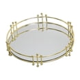 thumbnail image 3 of deevoka Decorative Tray Ideal Gift Tabletop Display for Toiletries Bathroom Cosmetic Golden, 3 of 9