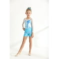 thumbnail image 6 of Valcatch Kid Girls Gymnastics Leotards Set Long Sleeve Sparkly Dance Biketards with Shorts Ballet Outfit for 5-12 Years, 6 of 8