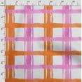 thumbnail image 3 of Soimoi Check Printed, Cotton Satin Spandex, Sewing Fabric by The Yard 54 Inch Wide, Decorative Fabric for Dresses and Home Accents, Orange, 3 of 5