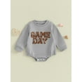 thumbnail image 3 of Musuos Baby Boys Girls Sweatshirts Rompers 3 6 12 18M Letter Embroidery Crew Neck Long Sleeve Infant Jumpsuits, 3 of 10