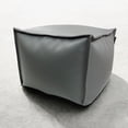 thumbnail image 2 of Pouf hometrends en similicuir gris, 2 of 3