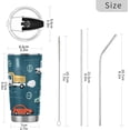 thumbnail image 2 of GZHJMY Cartoon Truck Cars Travel Mug Insulated Tumbler with Lid and Straw Cute Bus Stainless Steel Vacuum Keeps Drinks Cold, 2 of 7