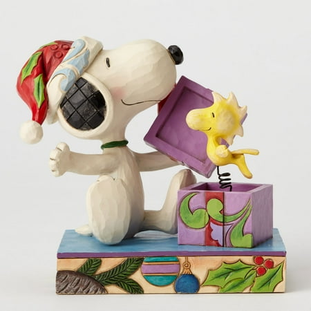 Jim Shore Peanuts Snoopy and Woodstock Christmas Surprise 4053696 - Walmart.com