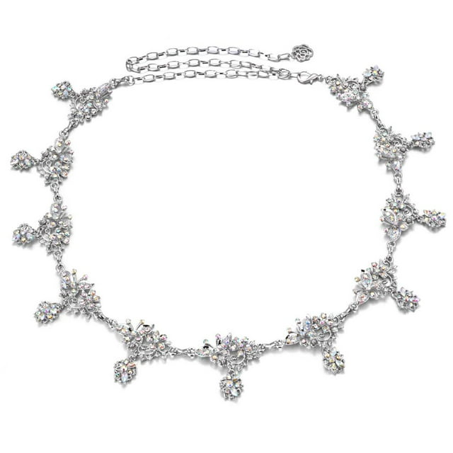 Cinturón de cadena de metal con diamantes de imitación jinwen para mujer