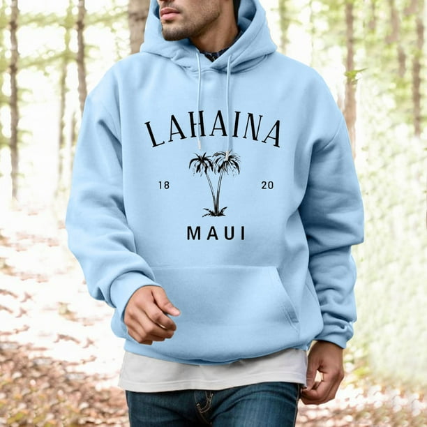 Gibobby Sudadera para Hombre Sudadera con Capucha de Forro Polar Chaqueta con Forro para Hombre Azul claro XG Walmart en linea