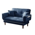 thumbnail image 4 of Veryke Mid Century Sofa Sleeper Beds, Sofa Couch with 2 Pillows - Blue, 4 of 8