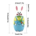 thumbnail image 3 of Easter Bunny Russian Nesting Dolls Toys, 5Pcs Animals Wooden Matryoshka Doll Set, Handmade Easter Decoration Gifts, 3 of 6