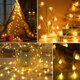 thumbnail image 3 of Cadena de luces, 10M80LED Bola de luces de cadena, IP65 Luces de hadas Decoración interior / exterior para Navidad Dormitorio de Halloween Jardín (Blanco cálido) [Clase de eficiencia energética A+++] oso de fresa Electrónica, 3 of 5