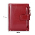 thumbnail image 6 of Women Wallet Smooth Faux Leather Zipper Closure RFID Multi Pockets Large Capacity Phone Cash Changes Storage Purse Short Card Holder, 6 of 7