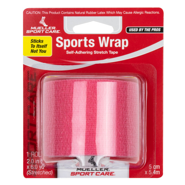 Mueller Sports Wrap SelfAdhering Stretch Tape 2 in x 6 yds. (Pink