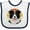 White and Navy, variant on Inktastic Border Collie Cute Dog Boys or Girls Baby Bib