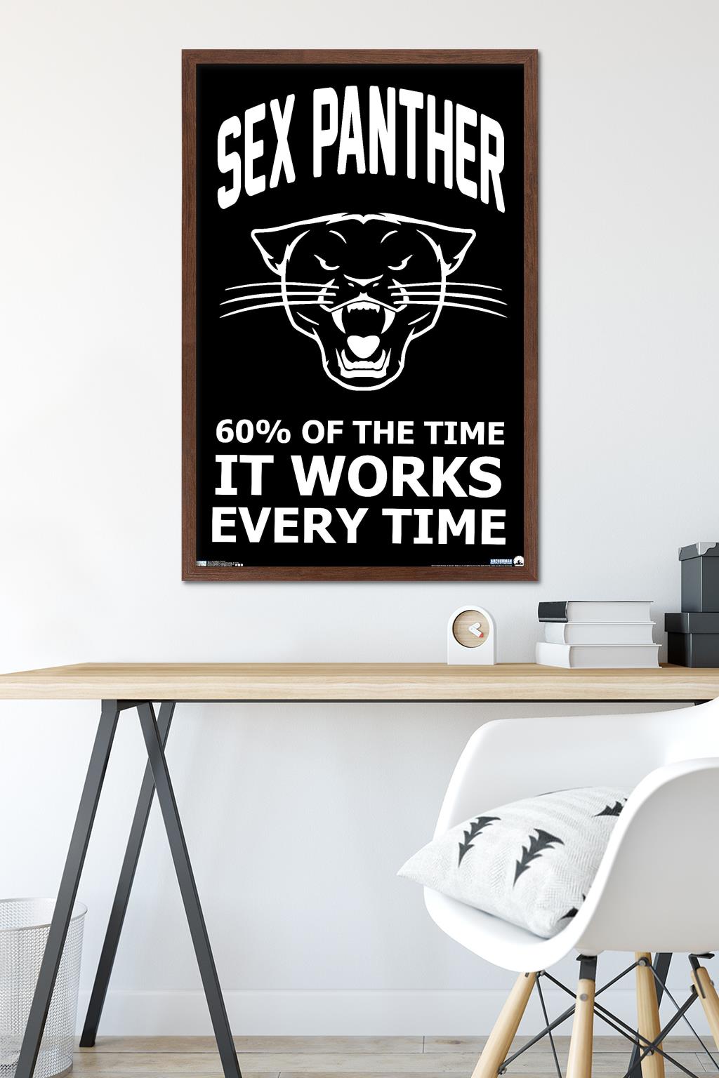 Anchorman - Panther Wall Poster, 22.375" x 34", Framed