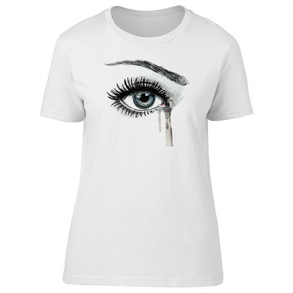 Crying Eye Watercolor T-Shirt Women -Image by Shutterstock, Female Medium