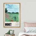 thumbnail image 5 of PixonSign Framed Canvas Print Wall Art Claude Monet Wild Poppy Flowers Pastel Classic Vintage Illustrations Fine Art Decorative Multicolor for Living Room, Bedroom, Office - 24"x36" NATURAL, 5 of 5