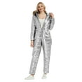 thumbnail image 3 of Giolshon Women Ski Suit Jumpsuit Winter Trendy Hooded Onesies Outdoor Sports Waterproof Snowsuit with Removable Faux Fur Collar, 3 of 5