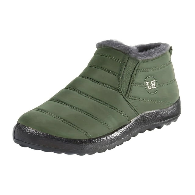 Bottes de Neige Leozcaa pour Femmes, Bottines d'Hiver Chaudes Doublées, Imperméables, Bottillons d'Extérieur, Chaussures Confortables