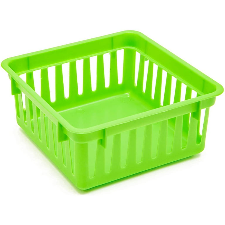 12-Pack Colorful Small Storage Baskets Plastic Bins for Organizing