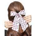 thumbnail image 3 of Way to Celebrate Americana Red, White, and Blue Star Print Hair Bow, 3 of 4