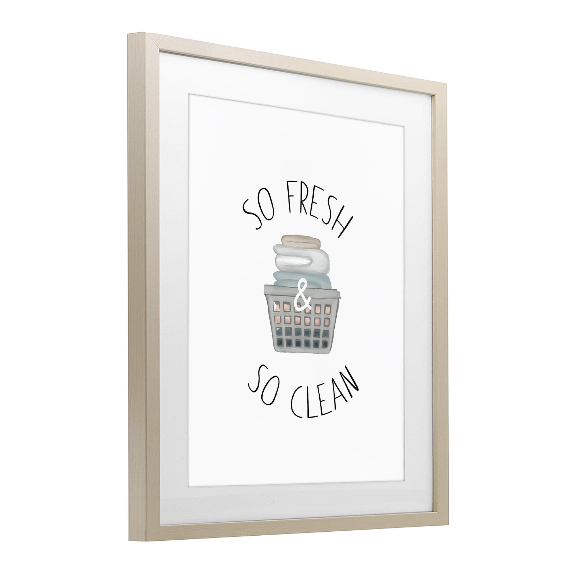 Stupell Industries So Fresh Laundry Basket Birch Framed Print Under Glass, design by Elizabeth Medley