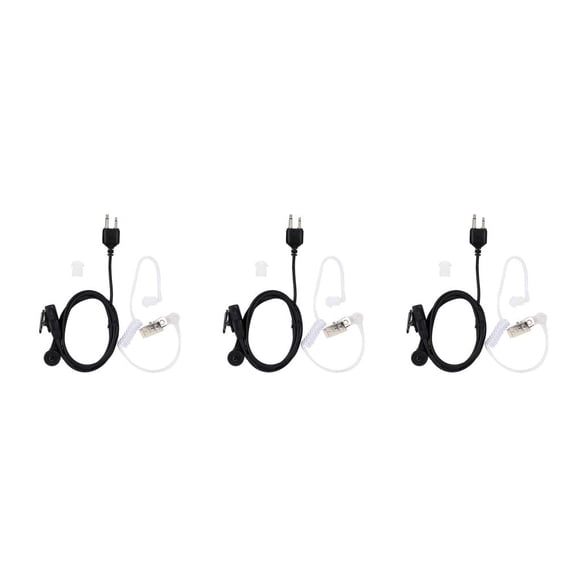 tredstone Earpiece 2-Way Radio External Headset Headphone Microphone Earphone Security Guard Replacement for IC-12A 1 3Set