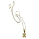 thumbnail image 4 of Collar con dije de oro laminado letra brillos X, 4 of 6