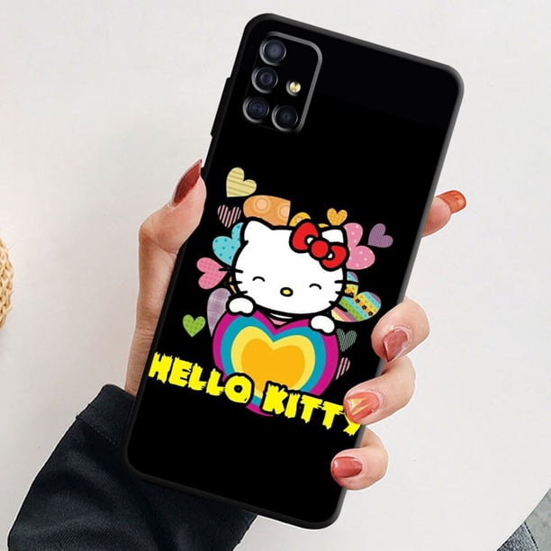 Funda de silicona de lujo con dibujos animados de Hello Kitty para Samsung Galaxy A70, A02s, A02, A01, A10, A20e, A10s, A03 Core, A04, A50, A40, A03s, A04s Fivean unisex