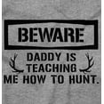 thumbnail image 2 of Beware Daddy Teaching Me to Hunt Romper Boys or Girls Infant Baby Brisco Brands 24M, 2 of 6