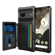 Feishell for Google Pixel 7 Wallet Case 5G, with ID&Credit Card Holder Slots Pockets Wallet Back Cover Stand Flip Folio Leather Magnetic Absorption Cover For Google Pixel 7, Black