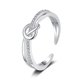 thumbnail image 1 of Anillos de nudo de amor para mujeres y niñas, anillos de dedo ajustables para mamá e hija, anillo de circonita cúbica con incrustaciones, regalos de Navidad, Año Nuevo, Día de la Madre, 1 of 4