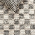 thumbnail image 6 of SAFAVIEH Seattle Dallas Geometric Shag Runner Rug, Ivory/Grey, 2'3" x 8', 6 of 7