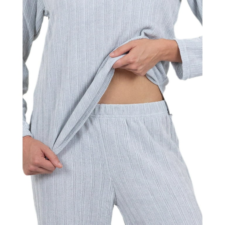 Jo Bette Women s Chenille Pajamas PJ Lounge Shirt and Pants Set