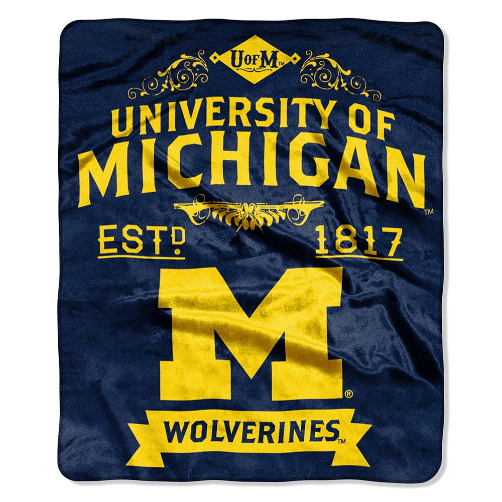 Officially Licensed NCAA Label Plush Raschel Throw Blanket Multi Color 50 x 60