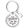 thumbnail image 1 of Creative DIY To My Daughter Stainless Steel Last Name 26 Letter Keychain 2.5cm, 1 of 8