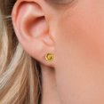 thumbnail image 3 of Gem Stone King 925 Sterling Silver Yellow Citrine Stud Earrings for Women Men (1.60 Cttw, Gemstone November Birthstone, Round 6MM), 3 of 6
